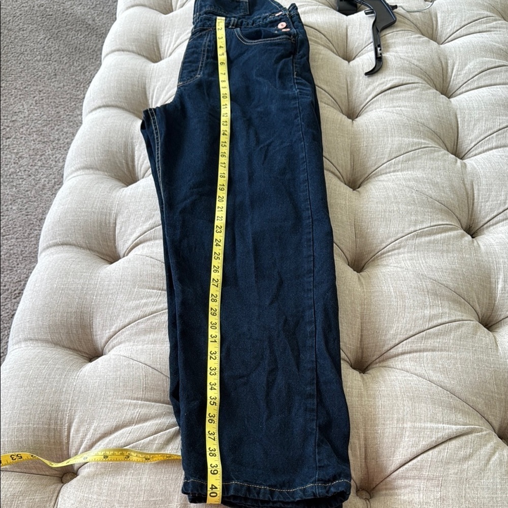 We The Free Black Denim Overalls with Pink Button Accents - Picture 11 of 12